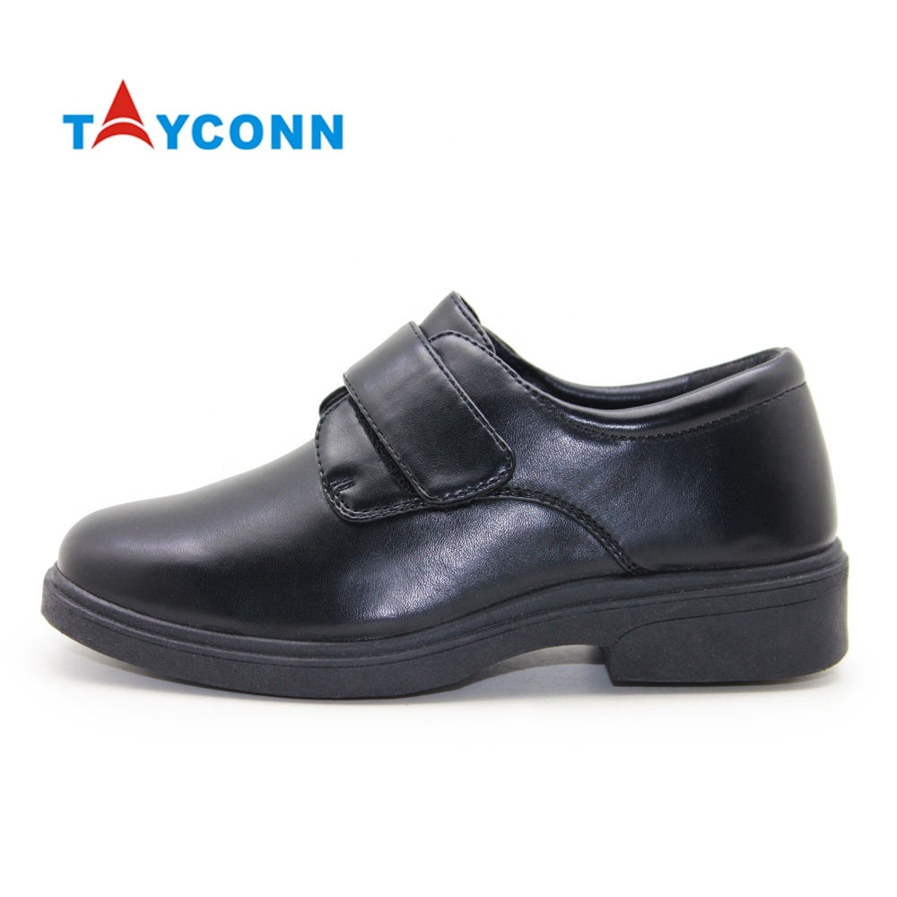 Custom Kids Boy Flat Dress Shoes Black Formal School Shoes