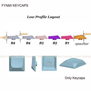 Teclas Fynmi Ultrafinas de Perfil Bajo, 127 Teclas PBT con Sublimación de Tinta, Teclas ANSI para Teclado Mecánico con Interruptor <span class=keywords><strong>MX</strong></span> de Perfil Bajo - Product Image 6