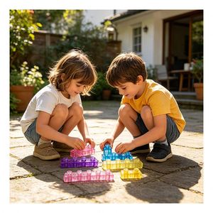<b>Classic</b> Soft Jelly Cubes TPR Baby Early Development <b>Toy</b> Nursery Stack Connect Create Balance Coordination Learning Support - Product Image 5
