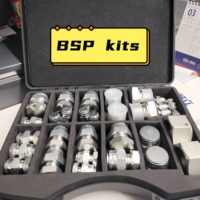 Kit d'adaptateurs hydrauliques personnalisés en acier au carbone BSP, ORFS, JIC, avec bouchons mâles et femelles, et embouts de tuyaux