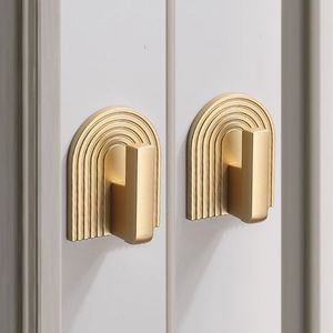 モダンシンプルなハイエンドフレンチスタイルゴールドキャビネットドアハンドルライト高級亜鉛ワードローブ引き出し靴ハンドルペアリビングルーム用 - Product Image 4