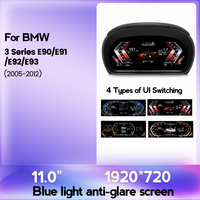 Système NaviFly LINUX 12 POUCES écran Compteur de vitesse LCD cluster numérique Tableau de bord de voiture pour BMW Série 3 E90/E91/E92 E93 2005-2012