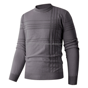 2026 New Style Men Crew Neck Pullover Sweater Solid Color Simple Fashion All <b>Match</b> Soft <b>Long</b> Sleeve Bottoming Knitted Shirt Men - Product Image 4