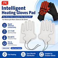 Gants chauffants Jinke, rechargeables, électriques, pour l'hiver, la moto, le ski, température réglable, non tissés, fins, légers, USB 7.4V