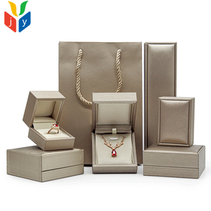 Wholesale Price Double Ring Necklace Jewelry Packaging Box Full Set Pu Leather Pendant Bracelet Custom Jewelry Boxes With Logo