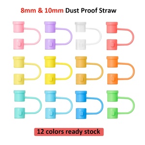 Logotipo personalizado 8mm 10 mm silicona sublimación pajita Topper espacios en blanco cubiertas de paja a granel para 30oz 40 oz Stanley Cup <span class=keywords><strong>Accesorios</strong></span> - Product Image 2