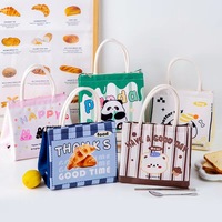 Sac isotherme à motif de dessin animé Kawaii, doublure en aluminium, sac isotherme portable pour femmes et étudiants
