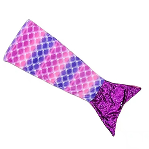 Muestra disponible para regalo Manta de cola de sirena de lana de franela con estampado de lámina metálica personalizada para niños - Product Image 1