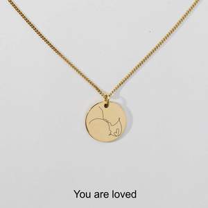 <span class=keywords><strong>Collana</strong></span> Ricordi <span class=keywords><strong>Mamma</strong></span>-Bambino, Delicata <span class=keywords><strong>Collana</strong></span> in Acciaio Inox Dorato Personalizzabile, Gioiello Regalo per la Festa <span class=keywords><strong>della</strong></span> <span class=keywords><strong>Mamma</strong></span> - Product Image 4