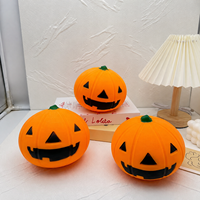 Jouet Squishy Citrouille Géante d'Halloween en Gros, Jack O'Lantern, Jouet Sensoriel Anti-Stress à Presser, Sac OPP