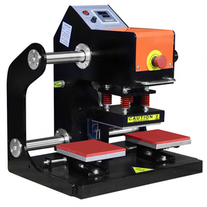 Máquina de prensa de calor automática neumática de doble estación Disen DSH-16E para impresión de parches de vinilo de transferencia PU Flex personalizados para prendas - Product Image 3