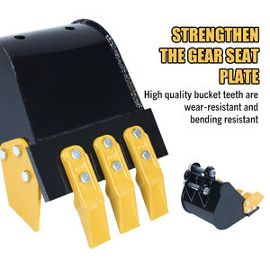 <span class=keywords><strong>Mini</strong></span> accessoires de seau d'excavatrice 300mm en acier allié solide seau à dents résistant à l'usure pour le dragage de fossé de travail agricole - Product Image 2