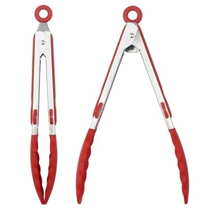 Pinzas de silicona para carne, pinzas de acero inoxidable resistentes a altas temperaturas, pinzas para barbacoa de calidad alimentaria para voltear carne y verduras - Product Image 2