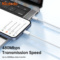 Câble USB C Mcdodo 569 1M ABS 60W Type-C Câble USB ABS + Tresse en Nylon Câbles de Données Compatibles Appareil Photo Ordinateur IOS Tablette Écouteurs