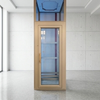 Pièces d'ascenseur de haute qualité au design moderne, porte coulissante de luxe en acier inoxydable miroir, cadre étroit, lisse et silencieuse pour villa