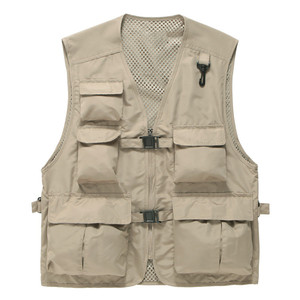 Gilet da <span class=keywords><strong>uomo</strong></span> personalizzato <span class=keywords><strong>nero</strong></span> in rete senza maniche per sport all'aperto, caccia, pesca e fotografia - Product Image 3