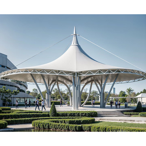 China Manufacturer Fast Assemble UV Water Resistant PVDF PVC Tensile Structure Outdoor Landscape Shade Shelter - Product Image 1