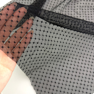 Tissu en maille extensible 4 directions en nylon et élasthanne noir à motif géométrique diamant pour lingerie et vêtements de danse - Product Image 4