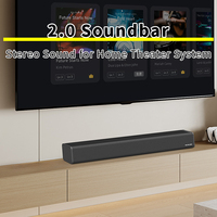 Barra de Sonido Activa de 30W, Altavoz para Computadora con Óptico/Aux/USB, Sistema de Sonido Envolvente Portátil de 5.3, Montable en Pared, con RGB para el Hogar