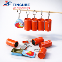Porte-clés en métal personnalisé, mini boîte en métal pour bonbons, pilules, cadeaux et emballages promotionnels avec impression personnalisée, fabrication OEM ODM