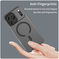 Coque pour iPhone 17 Pro Max avec chargement magnétique sans fil, anti-traces de doigts, translucide, mate, en TPU souple, compatible avec iPhone 17 et 16