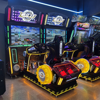 Simulateur de course en acier inoxydable en gros pour usine, console de divertissement de conduite d'arcade intérieure, garantie 1 an, version anglaise