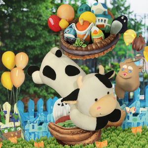 Almohada Larga de Peluche de Vaca Súper Suave de Algodón PP Bordada con Barniz UV, Adorable Peluche Gigante Estilo Edredón Unisex para - Product Image 3