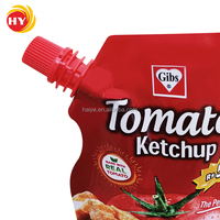 Op maat gemaakte hittebestendige zakken van meerlaags folie-gelamineerd plastic, capaciteit 100g-5kg, geschikt voor hete vulling tot 95°C ° C-vormige zak voor tomatensaus
