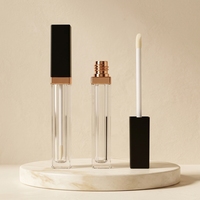 Tube de brillant à lèvres personnalisé avec logo et applicateur 5ml – Emballage cosmétique de luxe pour huile à lèvres teintée – Tubes carrés vides pour brillant à lèvres