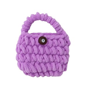 Handmade <b>knitted</b> coin purse, mini handbag, universal earphone cover, DIY yarn <b>knitted</b> <b>storage</b> bag, finished product wholesale. - Product Image 4