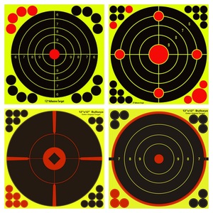 ルガー 12x12インチ スプラッターヤローペーパーフェザーシューティングターゲット 全射撃訓練およびリカーブボウ矢用 - Product Image 2