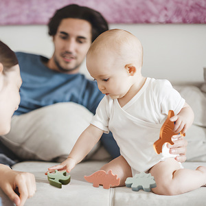Custom High Quality New Early Brain Development Learning Toy Silicone Animal <strong>Dinosaur</strong> Shape <strong>Puzzles</strong> Set - Product Image 6
