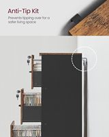 Classeur pour tiroirs de maison Meubles de bureau Dossiers suspendus A4 et documents de format lettre Pays marron + noir