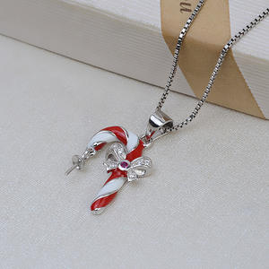 อุปกรณ์ทำเครื่องประดับเงินแท้ S925 จี้รูปโบว์สไตล์เกาหลีเคลือบอีพ็อกซี่ 8-11 มม. ไข่มุกสไตล์ยุโรป-อเมริกา สร้อยคอสำหรับเด็ก ตัวเรือนเปล่า 2824 - Product Image 4