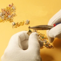 Colliers avec pendentif en pierre précieuse, accessoires de bijouterie, plaqué or, en forme de cœur, pour création de bijoux artisanaux en jade, 10 pièces