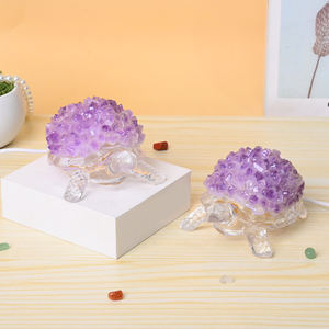 गर्म बिक्री प्रकृति अमेथिस्ट क्लस्टर रात प्रकाश घर के सजावट के लिए प्रकाश - Product Image 5