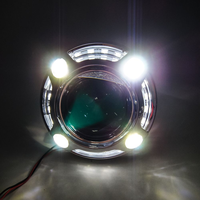Cache-projecteur Panamera-R 3,0 pouces avec anneau LED, lumière blanche et jaune, couvercle de décoration de phare, accessoires de rétrofit HID Bi-LED