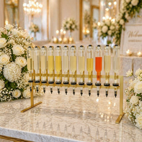 Innovation – Distributeur de parfum en verre doré 12 pièces 375 ml avec support stable pour salon et boutique de cadeaux