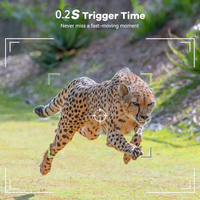 Caméra de surveillance de la faune BSTCAM avec connexion Wi-Fi et contrôle par application, résolution vidéo 4K 48MP, grand angle, IP67, détection de mouvement à distance