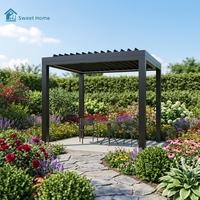 Pergola extérieure Sweet Home avec toit à lamelles motorisé et réglable