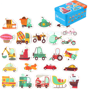 <span class=keywords><strong>Juego</strong></span> Montessori de Educación Temprana, Rompecabezas de <span class=keywords><strong>Cartas</strong></span> con Dibujos Animados de Tráfico, Animales y Frutas, <span class=keywords><strong>Juego</strong></span> de Emparejamiento - Product Image 5