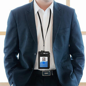 Porte-cartes d'identité en cuir PU Porte-cartes graphiques verticaux <span class=keywords><strong>Support</strong></span> Porte-cartes lanière - Product Image 5