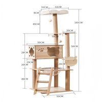 Arbre à chat en bois PhoenHorse, fabriqué sur mesure, facile à assembler, style scandinave moderne et élégant, pour plusieurs chats