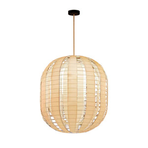 Lustre ovale LED de style Wabi Sabi japonais pour salle à manger, décoration intérieure - Product Image 5