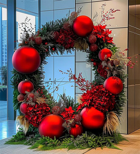 Guirlandes et couronnes <span class=keywords><strong>de</strong></span> Noël en métal faites à la main <span class=keywords><strong>pour</strong></span> l'extérieur avec lumières LED - Product Image 3