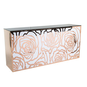 Comptoir de haute qualité, événement, mariage, rectangle de luxe en acier inoxydable, or, noir, personnalisé - Product Image 2