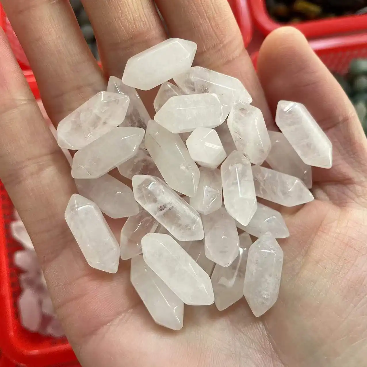 Wholesale Natural Quartz 2cm Mini Crystal Healing Double Terminated Crystal point