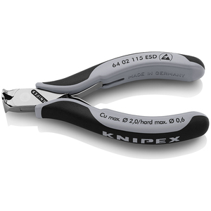 KNIPEX 64 02 115 ESD ESD Electronics <b>Side</b> <b>Cutter</b> with Multi-Component Handles 115 mm - Product Image 1