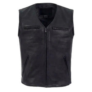 Chaqueta de moto de cuero genuino para hombre de último diseño, respetuosa con el medio ambiente, chaleco Vintage para hombre, chaleco protector elegante y cómodo - Product Image 1