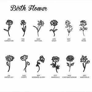 स्टेनलेस स्टील लिंक चेन किसी भी फ़ॉन्ट नाम का वादा पेंडेंट कस्टम जन्म फूल का नाम हार महिला शादी की सालगिरह - Product Image 6